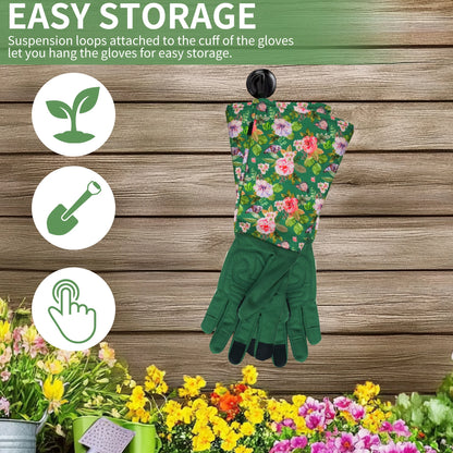 Long Sleeve Gardening Gloves for Women – Durable, Breathable, Thorn-Proof Protection for Rose, Garden, Yard & Outdoor Work