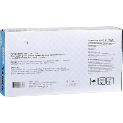 Disposable Vinyl Gloves Clear | Powder-Free, Latex-Free, Non-Sterile, 2.75 Mil | Industrial & Food Safe