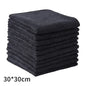 Black Microfiber Car Cleaning Towels – Thick, Soft, Quick-Drying, Double-Layer for Windows, Mirrors & Home Use