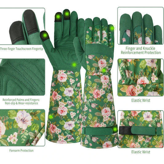 Long Sleeve Gardening Gloves for Women – Durable, Breathable, Thorn-Proof Protection for Rose, Garden, Yard & Outdoor Work