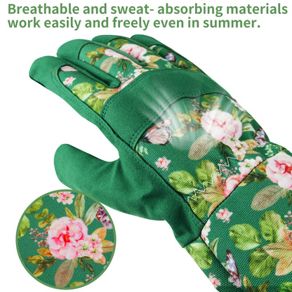 Long Sleeve Gardening Gloves for Women – Durable, Breathable, Thorn-Proof Protection for Rose, Garden, Yard & Outdoor Work