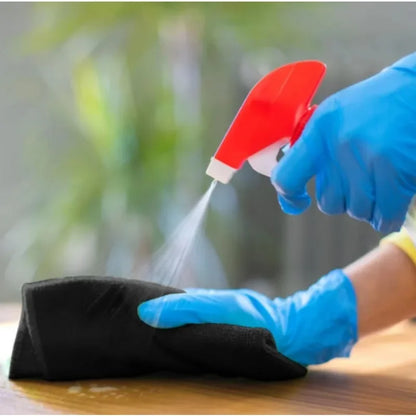 Black Microfiber Car Cleaning Towels – Thick, Soft, Quick-Drying, Double-Layer for Windows, Mirrors & Home Use